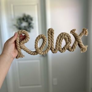 Relax Farmhouse Yarn Sign